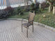 Dark Brown Rattan Garden Dining Sets With Table And 8pcs Arms Chair